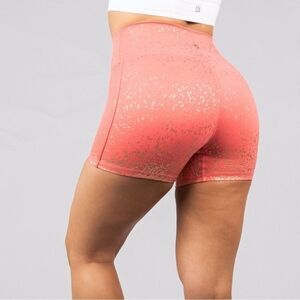 NWT Buffbunny Rosa Foil Shorts Orange Gold RARE - Size Small